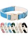 ARING PET Dog Collar-Adjustable Cotton Small Dog Collars, Lightweight Comfortable Blue Pet Collars with Quick Release Buckle for Small Medium Large Dog