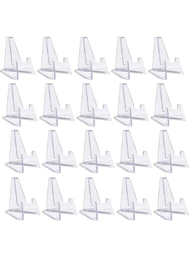 20Pcs Mini Card Display Stand , Acrylic Card Stands for Display, Coin Display, Trading Card Stand, Trading Card Display, for Display Coins Card Pocket Watches Capsules(2.2 Inch)