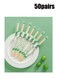 50 Pairs Individually Wrapped Disposable Bamboo Chopsticks 20CM