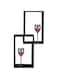 WT-EASYCARE Wooden Wall Rack Shelves (Black)   Rectangle Designer Wooden Wall Mounted Floating Intersecting Shelves   Book Shelves for Living Room, Home D&eacute;cor, Bedroom, and Office D&eacute;cor (Set of 2)