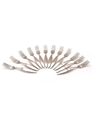 Kalia 072200215 Stainless Steel Table Forks 12-Pieces Set Silver Silver Cake Forks Appetizer Fork Pastry Forks Home Wedding Party Caf Restaurant Gift