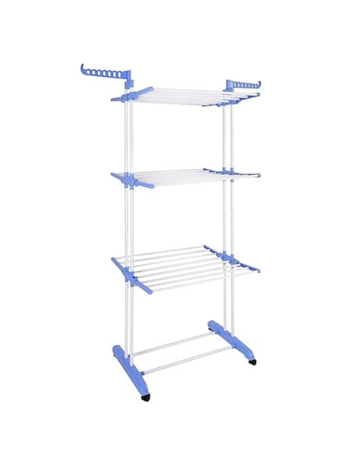 VERSCOS Multifunctional 3 Layers Clothes Hanger Dryer Foldable Clothing Drying Tower Garments Rack Stand With Wheels Drying Laundry Rack Stand