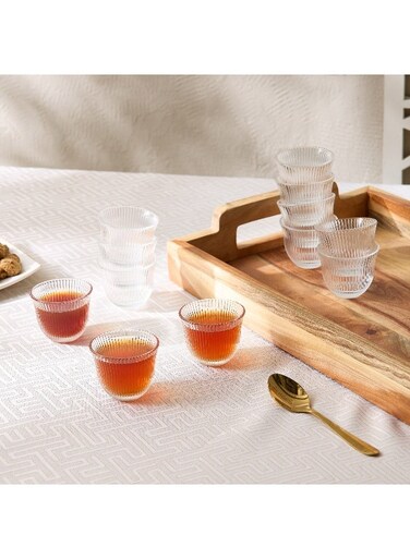 Box Ribbed 12-Piece Kahwa Cup Set 60 ml