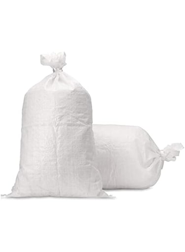 ABBASALI White Polypropylene Woven PP Bag Pack Of 10 Pcs