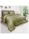 Linen Klub Down Alternative Comforter Set -Ultra Soft Brushed Stripe Microfiber Fabric, 200GSM Soft Fibersheet Filling, Size :Single 160 x 200cm , Color: Olive
