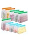 10 Pack Reusable Freezer Ziplock Bags Food Storage Bags Snack Bags for Kitchen Meat Fruit Cereal