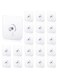 HZYH 20 Pcs Self Adhesive Wall Hooks No Drill Hooks For Hanging, No-Trace Sticker Frame Hangers Without Nails For Mount Wall Shelf, Heavy Duty Adhesive Wall Hooks For Kitchen,Bathroom,Home,Office