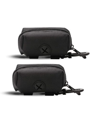 LELE LIFE 2 Pack Fashion Dog Poop Waste Bag Dispenser, Pet Dog Waste Bag Dispenser, Dog Poop bag Holder, Leash Dispenser for Dog Waste Bags, Black