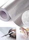 Waterproof Aluminum Foil 40Cm x 3 Meters. Stickers Peel and Stick Oil Proof Wall Paper for Kitchen, Heat Resistant Self Adhesive Wall Protector.