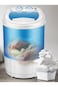 Mini Washing Machine for Shoes &amp; Clothes &ndash; 15 Min Wash, Compact with Timer &amp; Drain &ndash; White