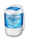 Mini Washing Machine for Shoes &amp; Clothes &ndash; 15 Min Wash, Compact with Timer &amp; Drain &ndash; White