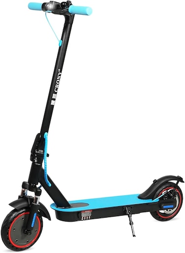Crony M365 Foldable Electric Scooter With Front Suspension &amp; Durable Honeycomb Tires, Lightweight Commuter Scooter With Smart App Control, 250W Motor, 25-45Km/H Speed, 10-25Km Range, Blue