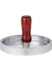 FITTO Double Hamburger Press, Round Shape - Silver Brown, Essential Kitchen &amp; Grilling Gadget, Ribbed Surface for Searing Effect, Aluminum Burger Press with Detachable Handle for BBQ &amp; Picnics