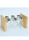 6 Jars Spice Set With Rack/ Kitchen Organizers And Storage/ Spice Container/ Plastic Sweet Jars/ Home Storage Box With Airtight Metal Lid/ Round Shape Container