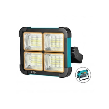 Multifunctional Rechargeable LED Work Light with Solar Charging, 4 Brightness Modes &amp; Large Battery