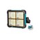 Multifunctional Rechargeable LED Work Light with Solar Charging, 4 Brightness Modes &amp; Large Battery