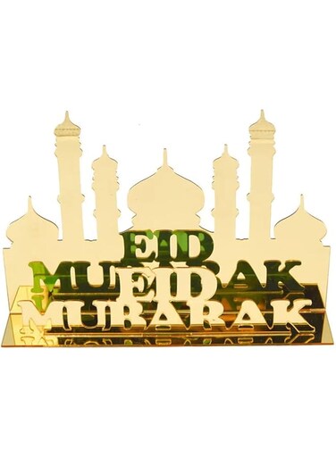 Party with Emma Ramadan Eid Mubarak Acrylic Sign Eid Mubarak Sign Ramadan Wood Table Decor Moon Star Eid Mubarak Home Decoration Ramadan Ornaments Letter Signs for Ramadan Decoration Eid