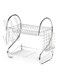 King 2-Tier Kitchen Dish Rack With Cup Holder And Knife Holder Silver 1.86kg