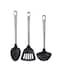 kitchen utensil set, black/stainless steel