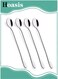 Long Handle Iced Tea Spoon, Coffee Spoon, Ice Cream Spoon, Stainless Steel Stirring Spoons, Set of 4