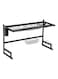 Multi Layer Kitchen Sink Drain Board Rack Black 34x85x89cm