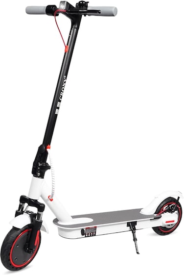 Crony M365 Foldable Electric Scooter With Front Suspension &amp; Durable Honeycomb Tires, Lightweight Commuter Scooter With Smart App Control, 250W Motor, 25-45Km/H Speed, 10-25Km Range, White