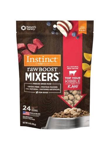 Instinct Raw Boost Mixers Freeze Dried Raw Dog Food Topper, Grain Free Freeze Dried Dog Food Topper