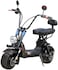 Crony Small Harley Two Seat Big Tires With BT 1000W 60Km/H High Power Two Wheels Adult Electric Scooter Motorcycle, Black