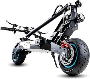Crony Small Harley Two Seat Big Tires With BT 1000W 60Km/H High Power Two Wheels Adult Electric Scooter Motorcycle, Black