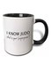 I Know Judo Printed Mug White/Black
