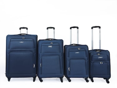 VIPTOUR 4 Piece Softside Spinner 4 Wheels Fabric Trolley Luggage With Number Lock 20/24/28/32 Inches