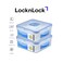 LocknLock Classic Airtight Squared Containers 870ml Set of 2 - BPA-Free, Microwave &amp; Freezer Safe