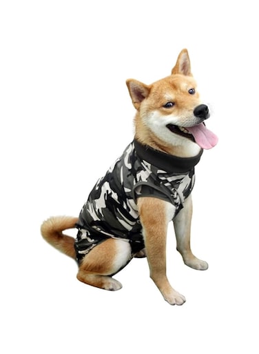 Arabest Recovery Suit, Dog Recovery Shirt for Abdominal Wounds, Pet Surgery Surgical Recovery Snugly Suit, Anti Licking Wounds Suit for Small/Medium Dogs (Large)