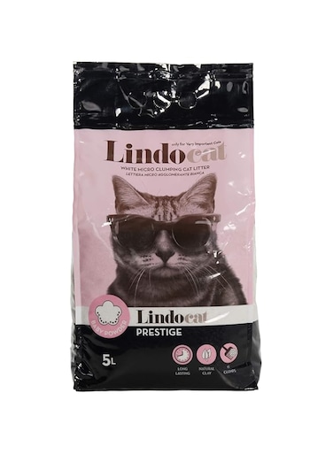 Lindocat WHITE BENTONITE PRESTIGE 5 L BABY POWDER FRAGRANCE, Pink