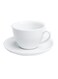2-Piece Ergonomically Designed Fade-Proof Comfortable Grip Cup And Saucer White 14.2x14.2x1.8cm