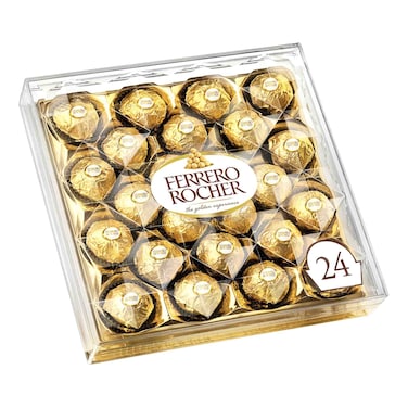 Ferrero Rocher Fine Hazelnut Milk Chocolates, 24 Piece Gift Box, 300g