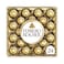 Ferrero Rocher Fine Crunchy Hazelnuts dipped in Smooth Milk Chocolate, Individually Wrapped in Elegant Gold Foil Wrapper, 24 Piece Gift Box, 300g