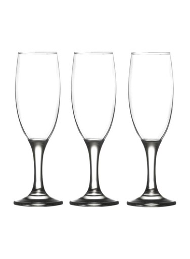 3-Piece Misket Goblet Set Clear 3x190ml