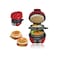 Sandwich Toaster and Burger Maker with Egg Rings and Timer, Non-Stick Ceramic Plates, Easy Cl