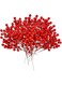 40 Pcs Rich Red Artificial Berry Stems Christmas Red Berry Picks,Winter Fake Berries Bunch Faux Cranberries for Holiday and Home Decor