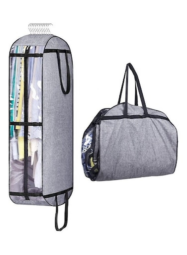 2 in 1 Portable Extra Large Hanging Closet Organizer, Hanging Garment Bags, Closet Storage Bag, Moving Bags, skirt Clothes Storage Bag, Moving Garment, Dresses Suit Protector Cover, Cloth Travel Bag