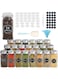 24-Piece Glass Spice Jar Set Multicolour 10.5x4.3cm