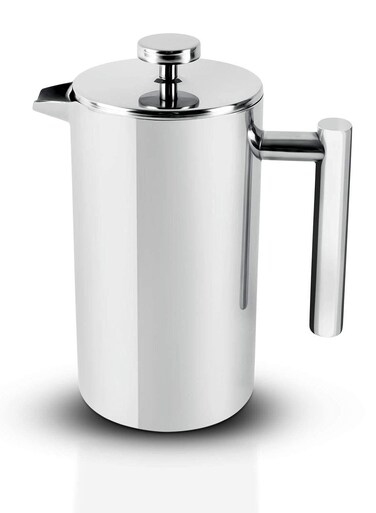 Double Wall Stainless Steel Insulated Coffee Tea Press With Filter For Hot Beverages Mirror Polish Easy Clean Design Coffee Tea Lovers Must Have