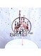 1 Count Acrylic Glitter Cake Decorating Topper - Happy Birthday Pink Castle