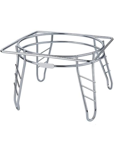 Sulfar Freestanding Water Pot &amp; Matka Stand Stainless Steel Pot Stand Kitchen Tiered Shelf Rack Chrome Plated Plant Pot Stand