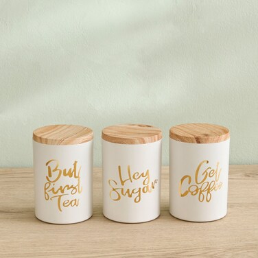 Box Tea Coffee Sugar Jar Set