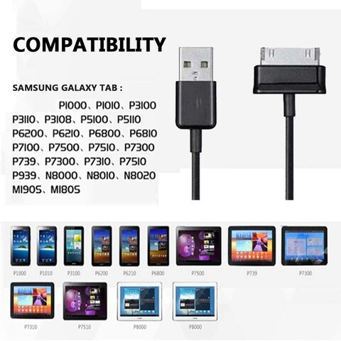 
USB Data Sync Charger Cable for Samsung Galaxy Tab Tablet 7 8.9 10.1