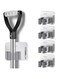 Joyzzz Mop Broom Holder, 4 Pcs Stainless Steel Mop and Broom Holder Wall Mount, Self Adhesive No-Drilling Mop Holder Wall Mounted, Heavy Duty Hook Hanger for Home, Kitchen, Garden, Bathroom