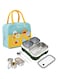 Stainless Steel Lunch Box for Kids School,Bento Lunch Box with Tableware &amp; Bag,3 Compartment Divided Lunch Containers with Lids, 720ml