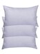 3 Piece Bed Pillow Cotton Stripe White Fabric 50X90cm Made in Uae